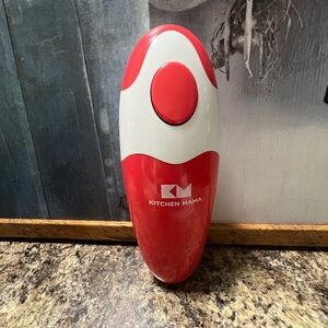 Kitchen Mama Red and White auto Electric Can Opener.